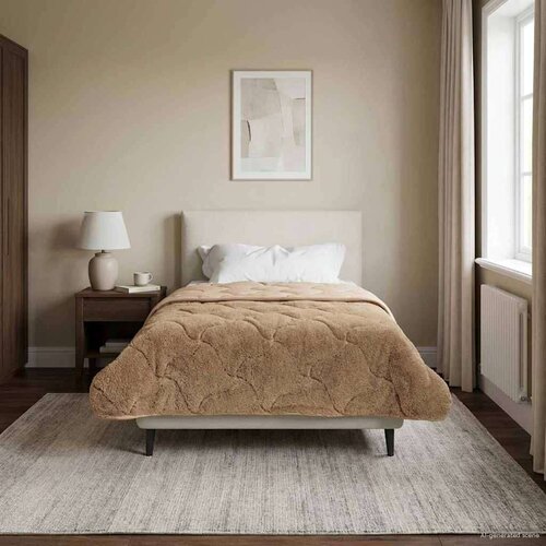  Zimska posteljnina Taupe 135 x 220 cm Mikrofibra in Teddy flis, (5000284640) Cene