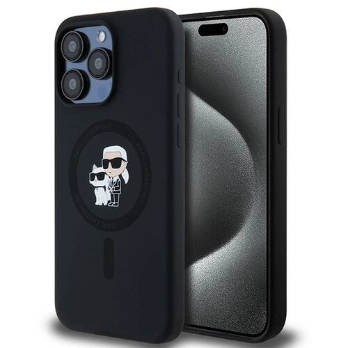 Karl Lagerfeld SILIKONSKI OVITEK RING MAGSAFE ZA IPHONE 15 PRO MAX ČRN, (21898487) Cene