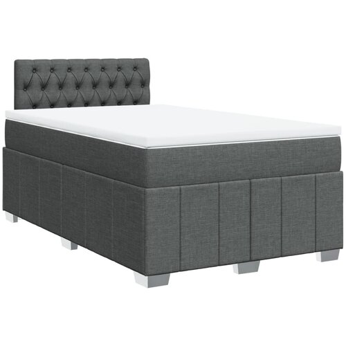 Maison Chic Box spring postelja - Vzmetna postelja z vzmetnico temno siva 120x190 cm blago SL11812, (21904356) Cene