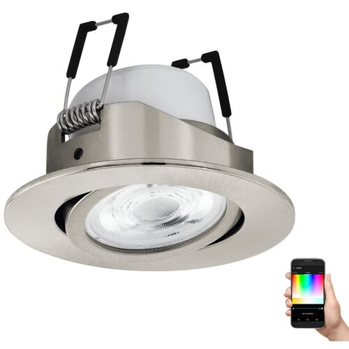 Eglo ugradbeni spot Saliceto-Z 99672, LED 4,7 W RGB, &amp;Oslash; 8,8 cm, satenirani nikal Slike