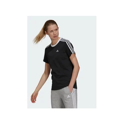 Adidas Majica Essentials 3-Stripes GS1379 Črna Loose Fit