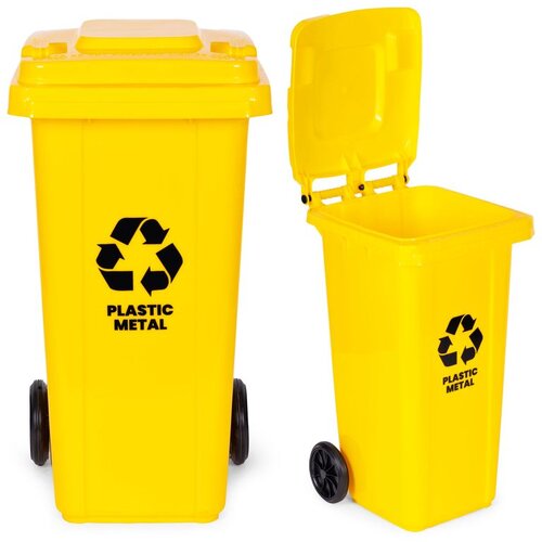  Kanta za otpad 120 L &ndash; žuta, plastika, s kotačima Cijene