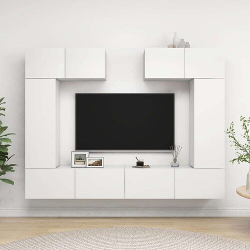  Komplet TV omaric 6-delni bela iverna plošča, (20913843) Cene
