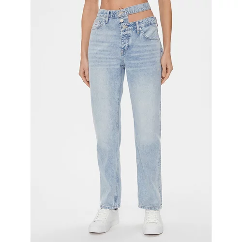 Tommy Jeans Jeans hlače Julie Cut Out Wb Uh Str Ah7011 DW0DW17172 Modra Straight Fit