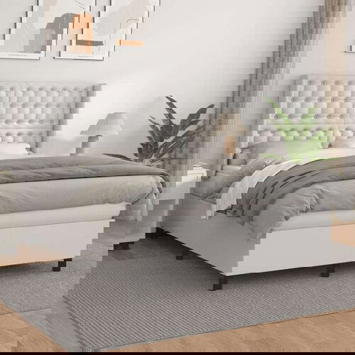 Box spring postelja z vzmetnico bel 140x200 cm umetno usnje, (20900991) Slike