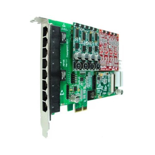 OpenVox AE810E pci express voip asterisk kartica w/ hardware echo cancellation EC2032-128 (8-portna, 2 slota za FXO400/FXS400 module) Slike