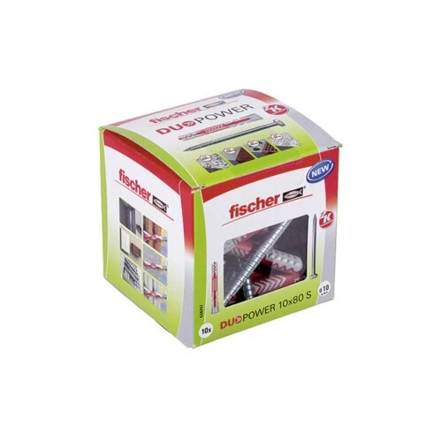 Fischer Duopower &Scaron;katla za zidne vložke in vijake 10x80 S (Premer zidnega vložka: 10 mm, Dolžina zidnega vložka: 80 mm, &Scaron;estrobi vijak, 10 kos) Cene