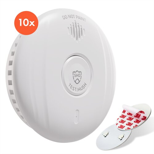 SHD by oneConcept detektor dima DOF Pro10, magnetni držač, signal upozorenja: 85 dB, trajanje baterije 10 godina Slike