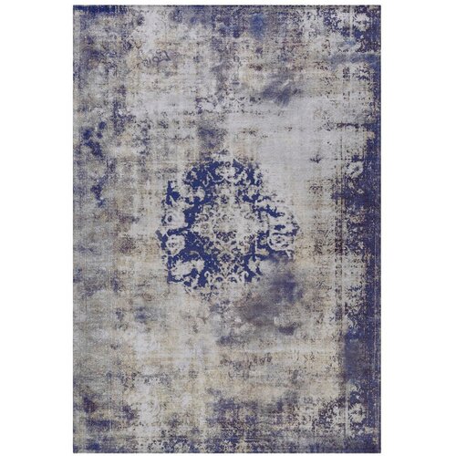 Kayoom RAVNO TKANA PREPROGA Vintage 8403 Blau 200/290 cm potiskano modra Cene