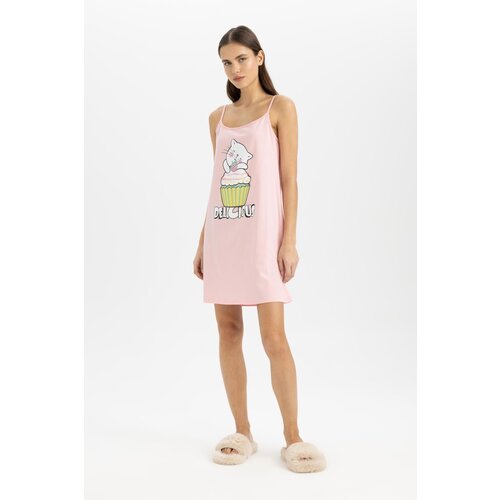 Defacto Fall in Love Printed Strappy Nightgown Slike