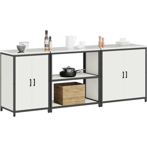  Kuhinjski set za pohranu 3 pcs Bijelo 240 x 50 x 92 cm Slike