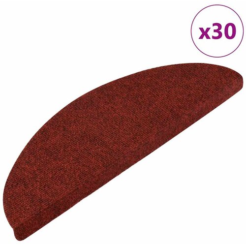 vidaXL Preproge za stopnice samolepilne 30 kosov rdeča 56x17x3 cm Cene