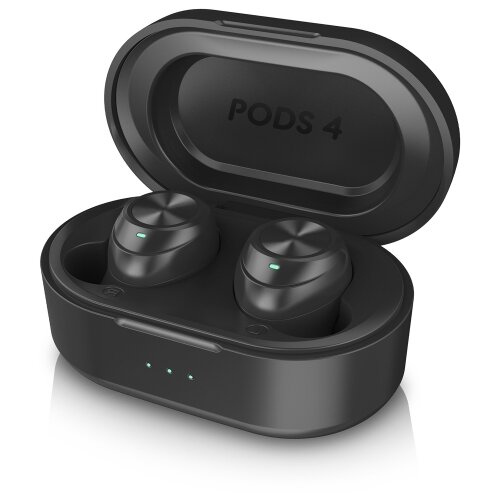 Niceboy pods 4 - bežične slu&amp;scaron;alice 500 mah + 2x 70 mah IPX5 crna Slike