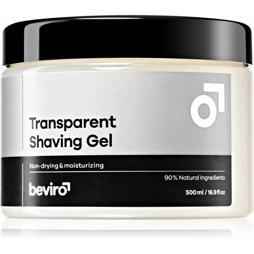 Beviro Transparent Shaving Gel gel za britje za moške 500 ml