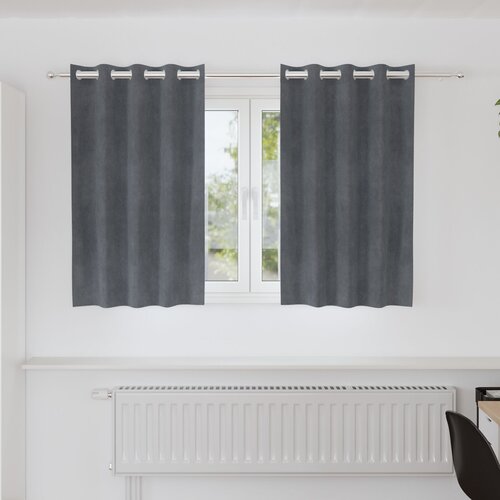 vidaXL Zavese Super svetlo siva Poliester 140 x 140 cm Trpežne Cene