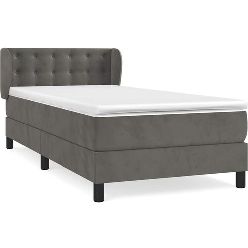 Box spring krevet s madracem tamnosivi 100x200 cm bar&amp;scaron;unasti Slike