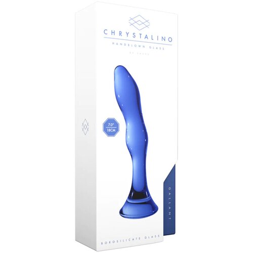 Chrystalino Dildo Gallant, 18cm, Plavi Slike