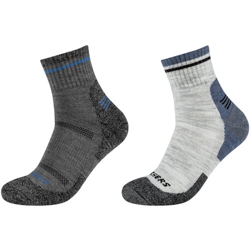 Skechers Športne nogavice 2PPK Men Trail Wool Quarter Socks Siva Cene
