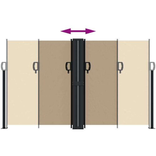  Uvlačiva bočna tenda bež 140 x 600 cm Slike
