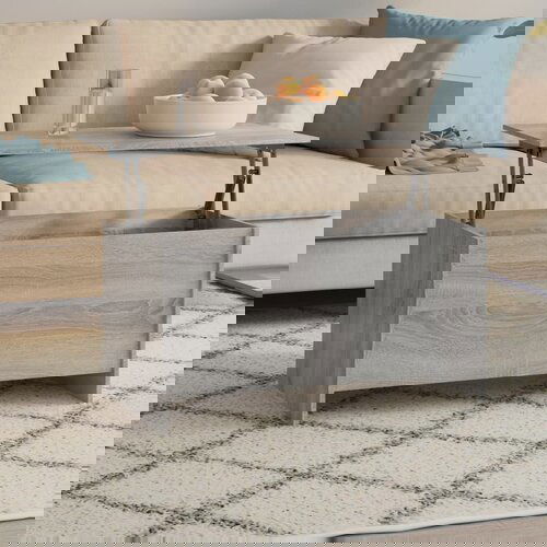 VidaXL Klubska mizica siva sonoma 102x55,5x52,5 cm konstruiran les Slike