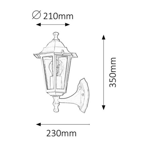 Rabalux velence spoljna zidna lampa E27 60W crna IP43 Cene