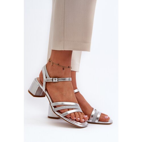Sergio Leone Women&amp;#039;s Low Heel Sandals in Synthetic Leather Slike