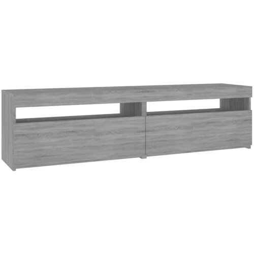 TV ormarić s LED svjetlima 2 kom siva boja hrasta 75x35x40 cm Cene
