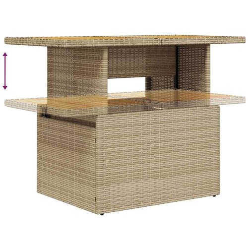 VidaXL 7-dijelni set vrtnih sofa od poliratana s jastucima bež Slike