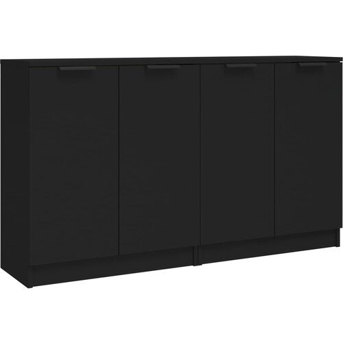 Maison Chic Komoda - Predalnik 2 kosa črna 60x30x70 cm inženirski les, (21721218) Cene