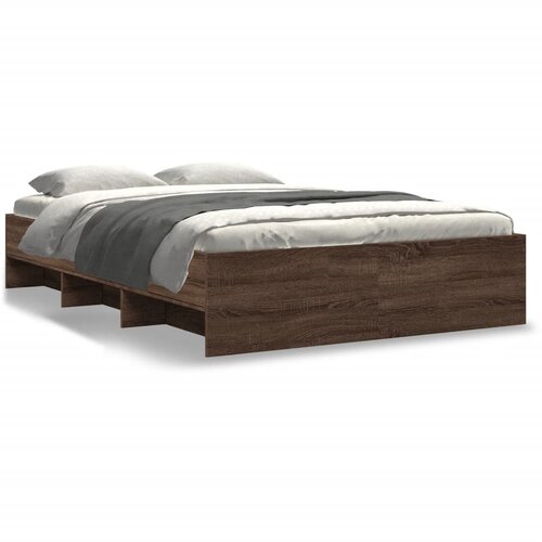 vidaXL Okvir kreveta smeđa boja hrasta 140 x 200 cm konstruirano drvo Cijene