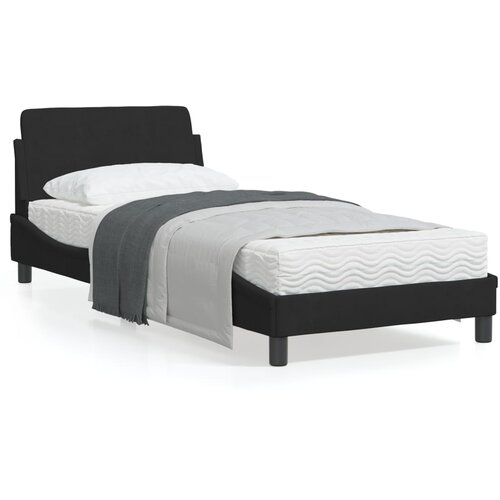 VidaXL Posteljni okvir z vzglavjem črn 80x200 cm žamet Slike
