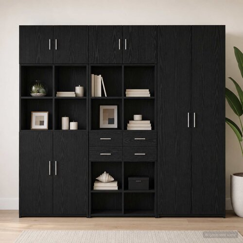  Ormar sa policama Crni hrast 70 x 42,5 x 225 cm Cijene
