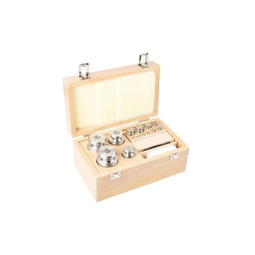Kern Set utega 354-07, OIML klasa M2, nazivna vrijednost 1 g - 2 kg, gumb, fino tokareni nehrđajući čelik (OIML), u drv Cijene