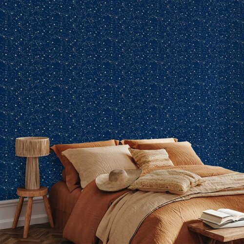  Tapeta - Cosmic Inspirations - Pattern with Stars and Constellations on a Dark Background. 49x1000 Samoljepljiva Slike