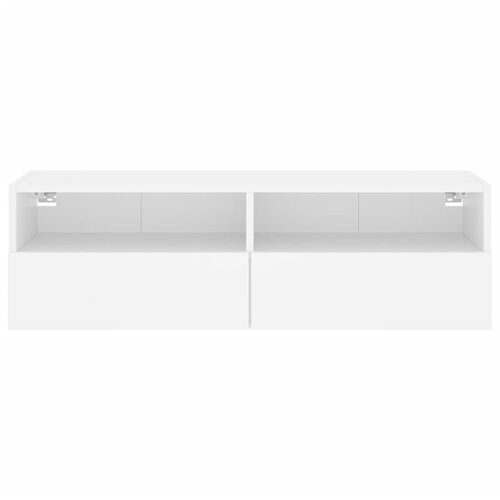  Zidni TV ormarić bijeli 100 x 30 x 30 cm od konstruiranog drva Slike