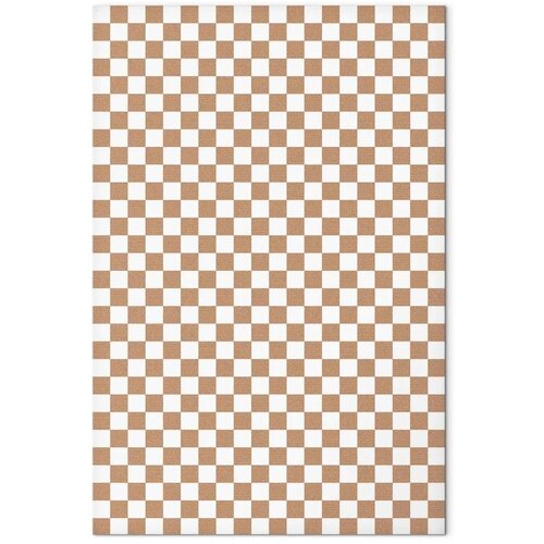  Slika - Checkerboard Pattern - Brown-White Grid with a Subtle Noise 40x60 Akustična Slike