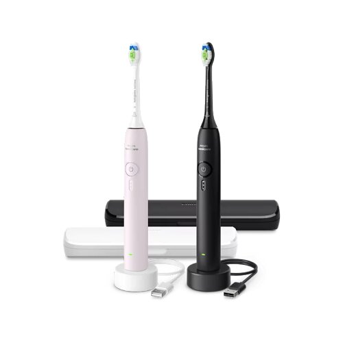 Philips Sonicare 3100 HX4072/42 sonična električna četkica za zube DUOPACK Pink &amp;amp; Black 1 kom Slike