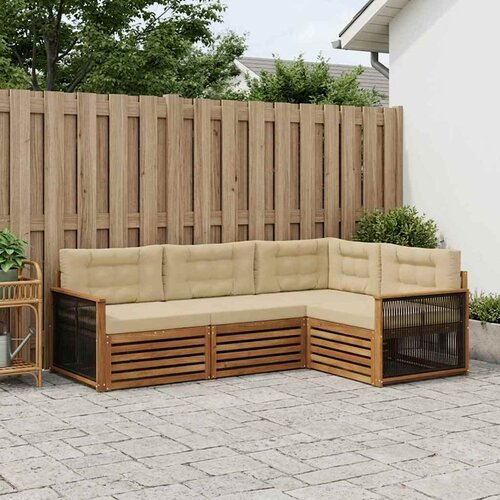  Set vanjskih sofa 4 kom. Prirodna i bež Cijene