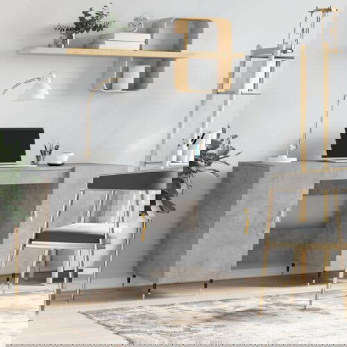 vidaXL Radni stol boja betona 140 x 50 x 75 cm od konstruiranog drva Cijene