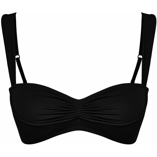 Trendyol Black Bralette Gathered Bikini Top Cene