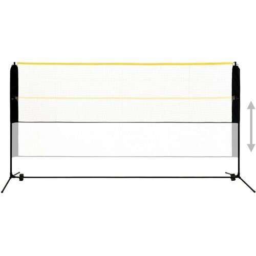 vidaXL Nastavljiva mreža za badminton 300x103x94-158 cm kovinska Cene