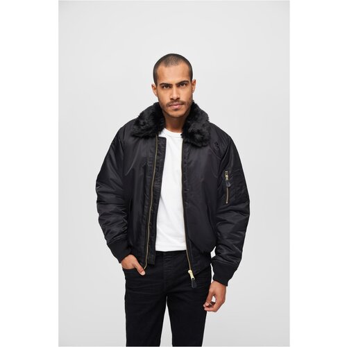 Brandit MA2 Jacket Fur Collar Black Slike
