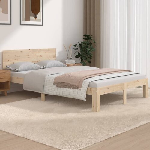 The Living Store Posteljni okvir iz trdnega lesa 120x190 cm - Posteljni Okvir, (21523184) Slike