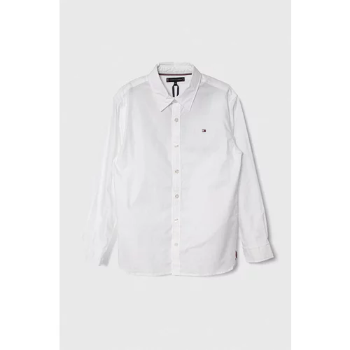 Tommy Hilfiger Bombažna srajca bela barva