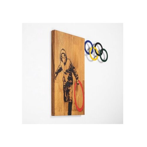 Wallity Zidna dekoracija Banksy - 14, 58x60 cm, Crna Slike