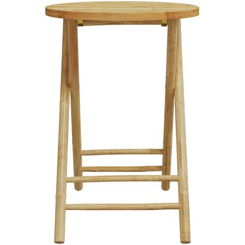  3-dijelni sklopivi bistro set s krem bijelim jastucima bambus Slike