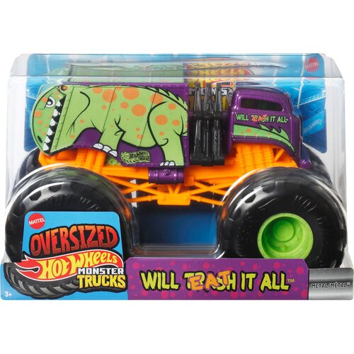 Mattel Hot Wheels Monster Trucks: Will Eat It All monster automobil 1/24 – Cene