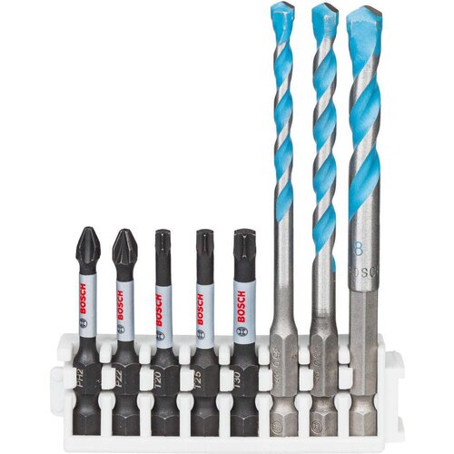 Bosch 9-delni set bitova dužine 50mm Hex-9 MultiConstruction 5,6,8mm; Impact Power PH2, PZ2, T20, T25, T30 (2608577144) Cene
