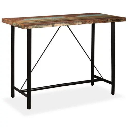  Barska miza iz trdnega predelanega lesa 150x70x107 cm