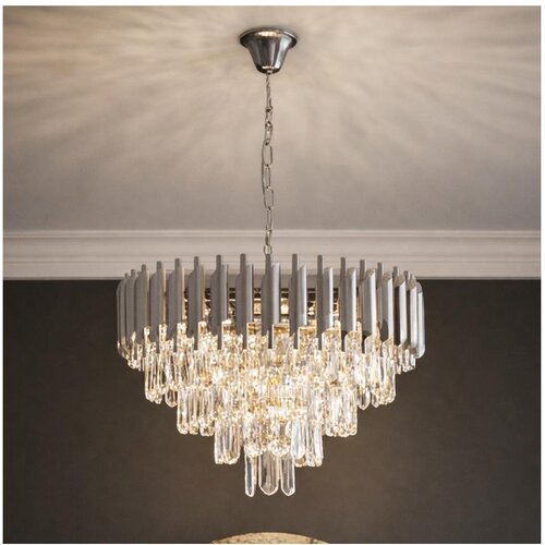  Brilagi - Luster na lancu ECLIPSE 7xE14/10W/230V prečnik 48 cm srebrna Cene